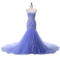 Purple Formal Sweetheart Sleeveless Court Train Cheap Sexy Gown 3D Flower African Kitenge Designs Ladies Evening Dress
